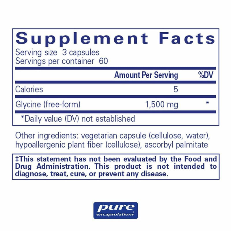 Pure Encapsulations Glycine -- 180 Capsules