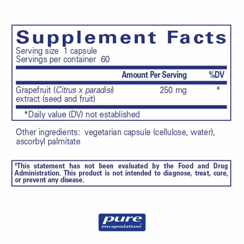 Pure Encapsulations Grapefruit Seed Extract -- 60 Capsules