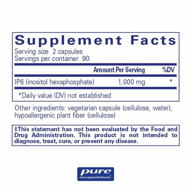 Pure Encapsulations IP6 (inositol hexaphosphate) -- 180 Capsules