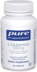 Pure Encapsulations l-Glutamine 500 mgÂ  -- 90 Capsules