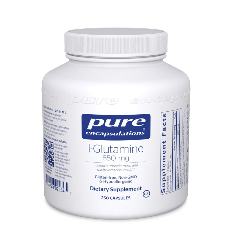 Pure Encapsulations l-Glutamine 850 mg. -- 90 capsules 250 capsules