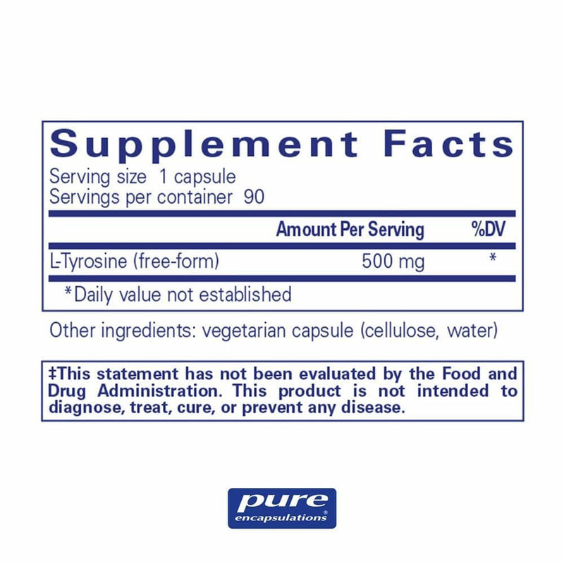 Pure Encapsulations l-Tyrosine -- 90 Capsules