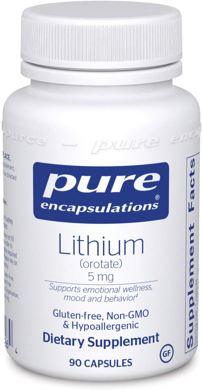 Pure Encapsulations Lithium (orotate) 5 mg -- 90 Capsules