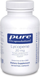 Pure Encapsulations Lycopene 20 mg -- 60 Capsules 120 capsules