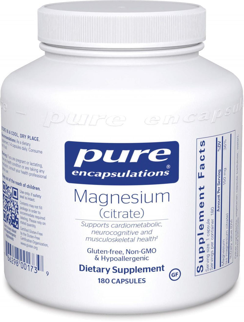 Pure Encapsulations Magnesium (citrate) -- 90 Capsules 180 capsules