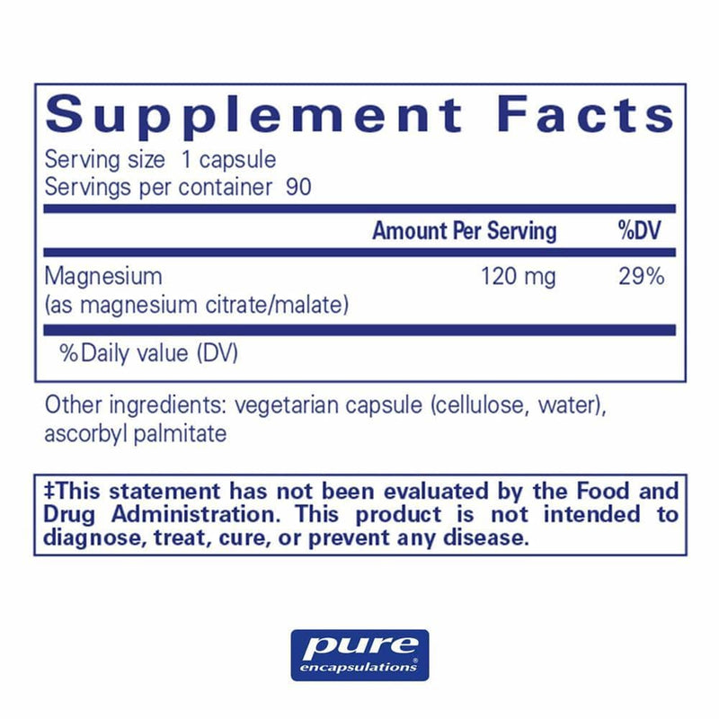 Pure Encapsulations Magnesium (citrate-malate) -- 90 Capsules