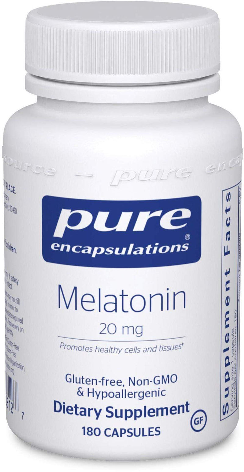 Pure Encapsulations Melatonin 20 mg -- 180 Capsules