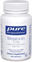Pure Encapsulations Melatonin 3 mg -- 60 Capsules 180 capsules