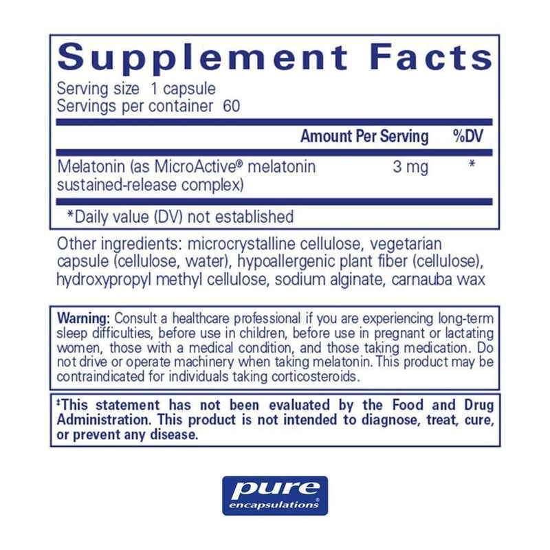 Pure Encapsulations Melatonin-SR -- 60 Capsules