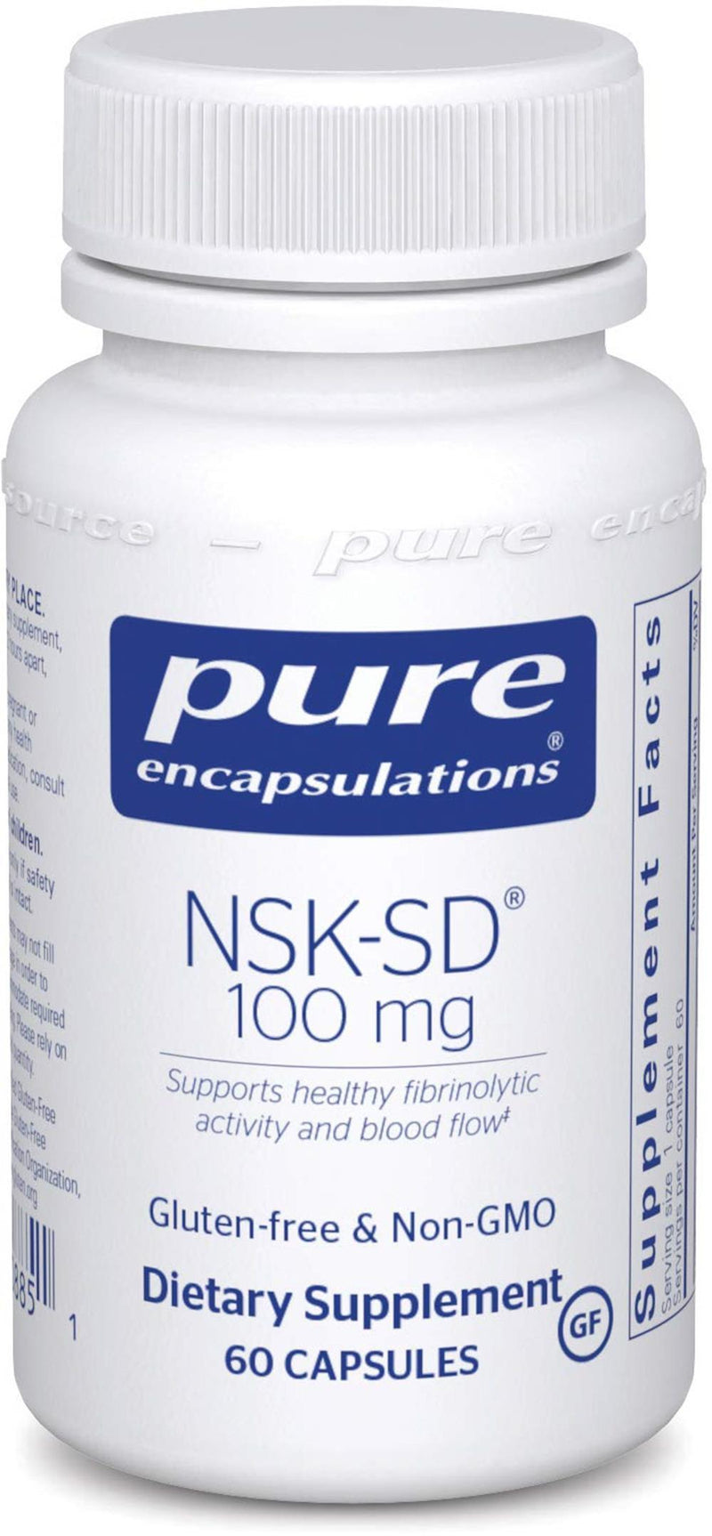 Pure Encapsulations NSK-SD (Nattokinase) 100 mg -- 60 Capsules