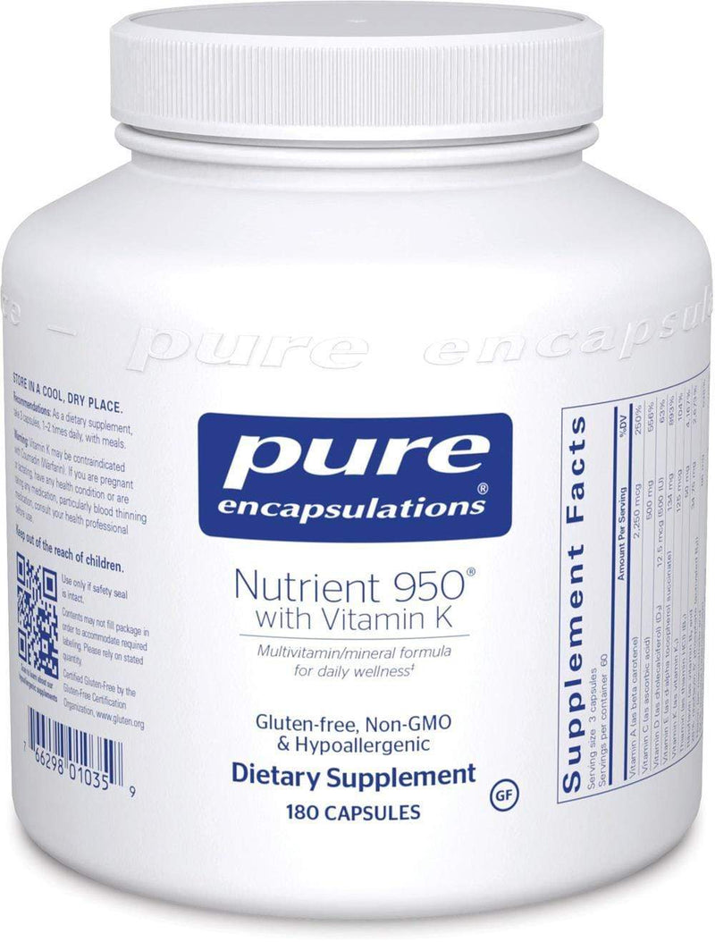 Pure Encapsulations Nutrient 950Â® with Vitamin K -- 180 Capsules