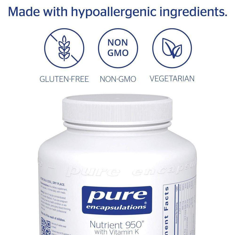 Pure Encapsulations Nutrient 950Â® with Vitamin K -- 180 Capsules