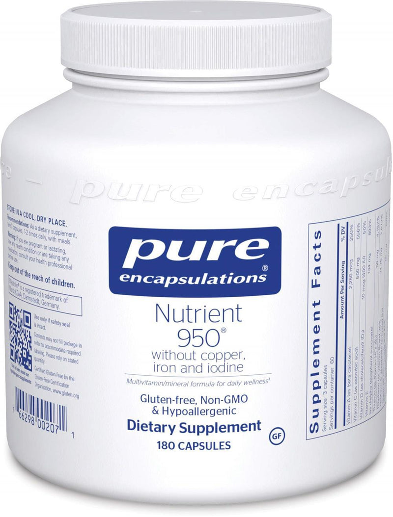 Pure Encapsulations Nutrient 950Â® without Copper, Iron & Iodine -- 180 Capsules