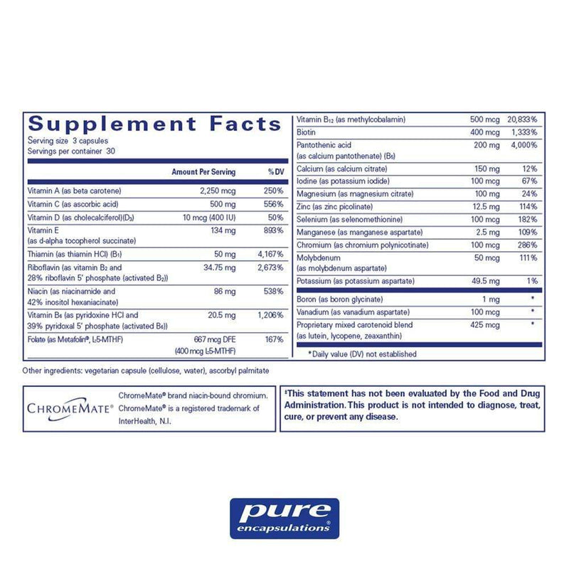 Pure Encapsulations Nutrient 950Â® without Copper & IronÂ  -- 90 Capsules