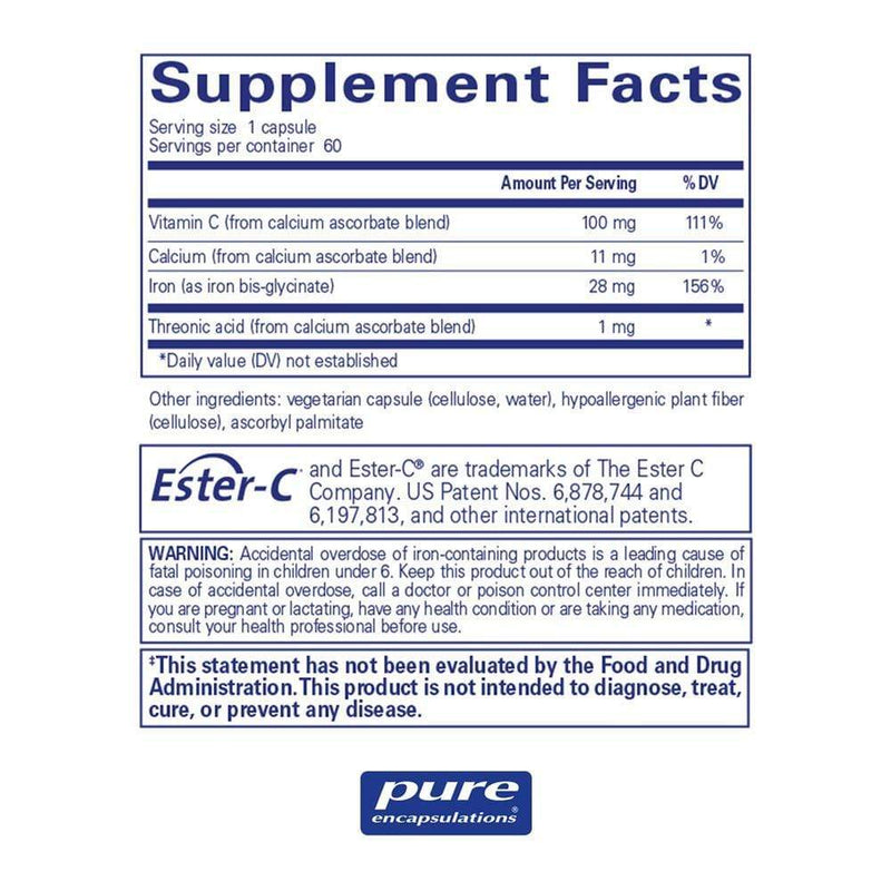 Pure Encapsulations OptiFerin-C -- 60 Capsules