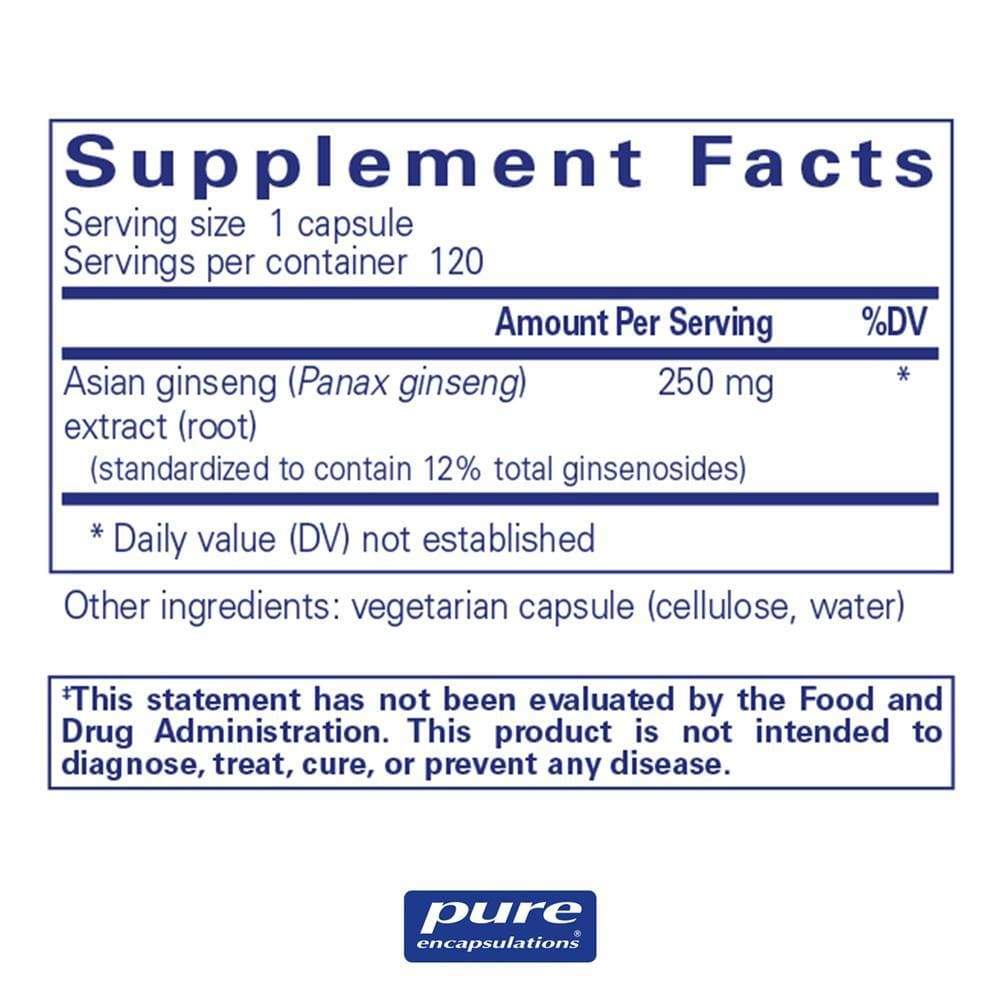 Pure Encapsulations Panax Ginseng -- 120 Capsules