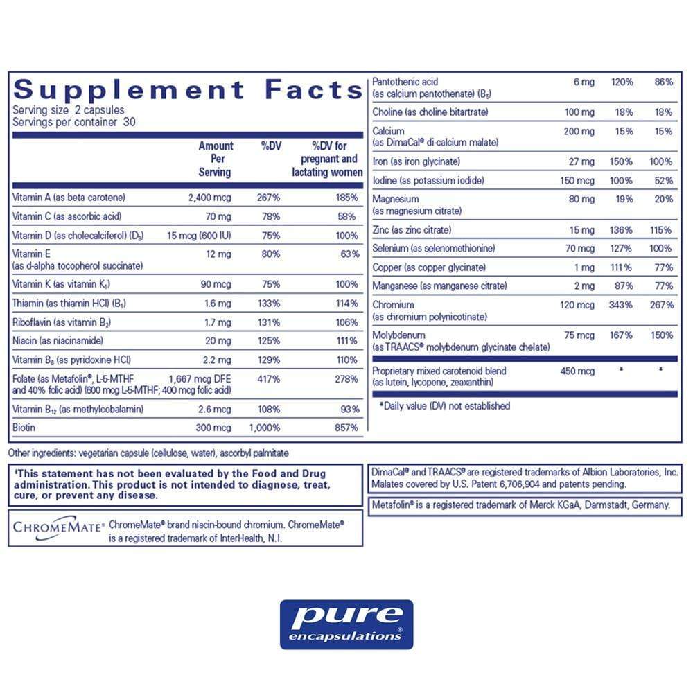 Pure Encapsulations PreNatal NutrientsÂ  -- 60 Capsules