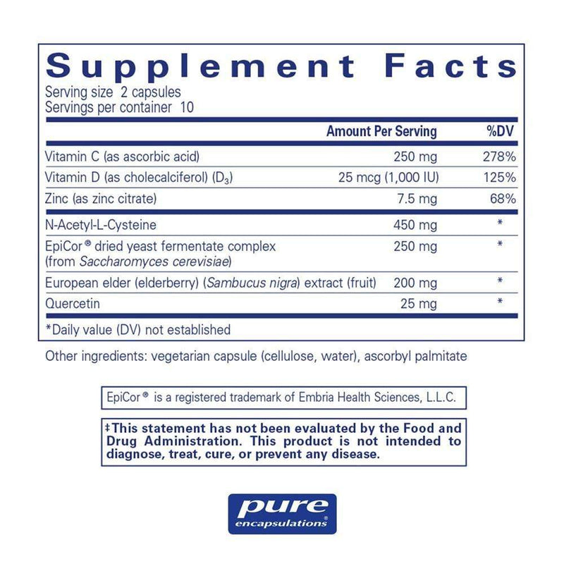 Pure Encapsulations PureDefense With NAC -- 20 Capsules