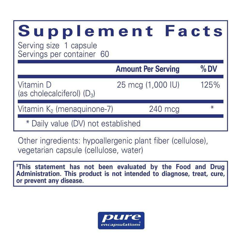 Pure Encapsulations PureHeartÂ® K2D -- 60 Capsules