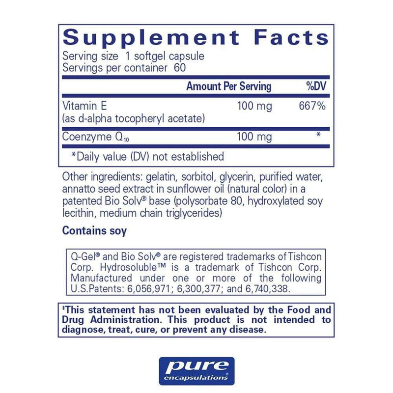 Pure Encapsulations Q-GelÂ® 100 mg -- 60 Capsules