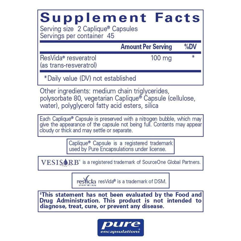 Pure Encapsulations Resveratrol VESIsorbÂ® -- 90 Capsules