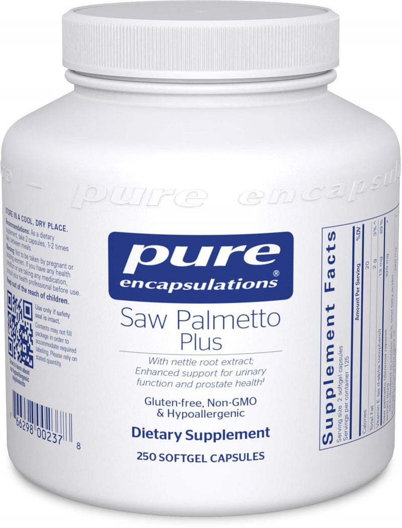 Pure Encapsulations Saw Palmetto+  w/Nettle Root -- 60 Capsules 250 capsules