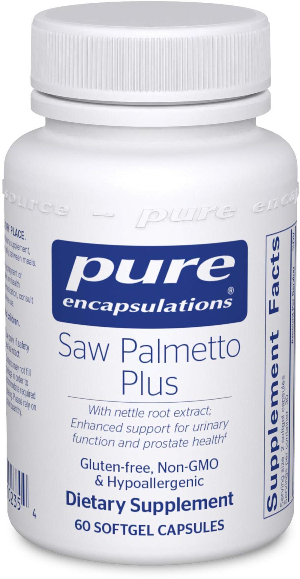 Pure Encapsulations Saw Palmetto+  w/Nettle Root -- 60 Capsules 60 capsules