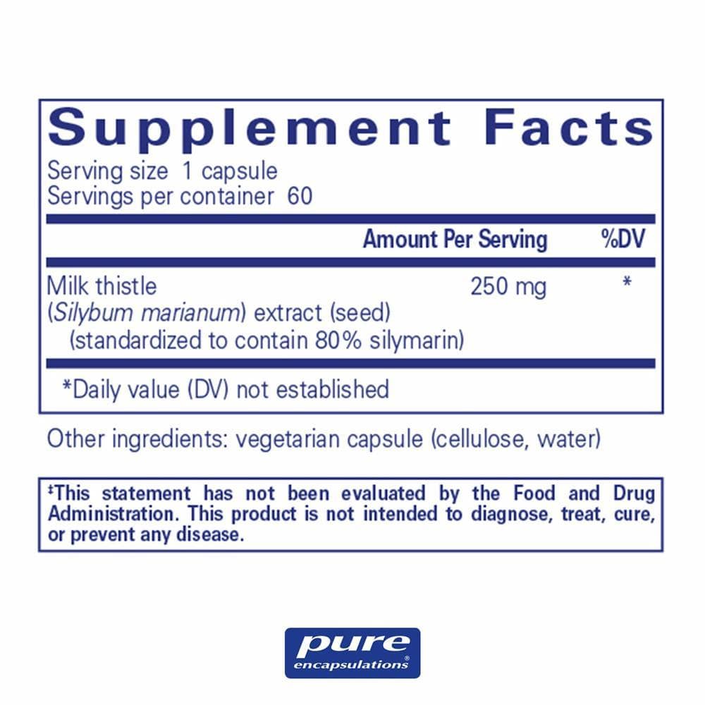 Pure Encapsulations Silymarin -- 60 Capsules