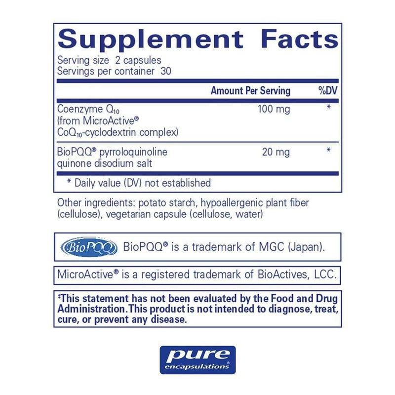 Pure Encapsulations SR-CoQ10 with PQQ -- 60 Capsules