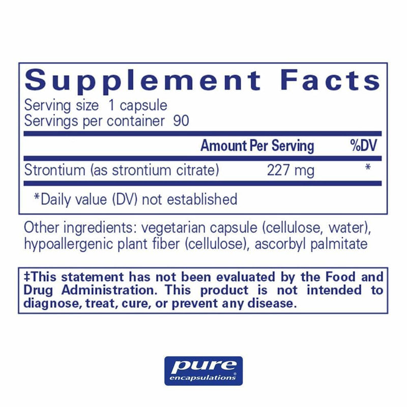 Pure Encapsulations Strontium (citrate) -- 90 Capsules