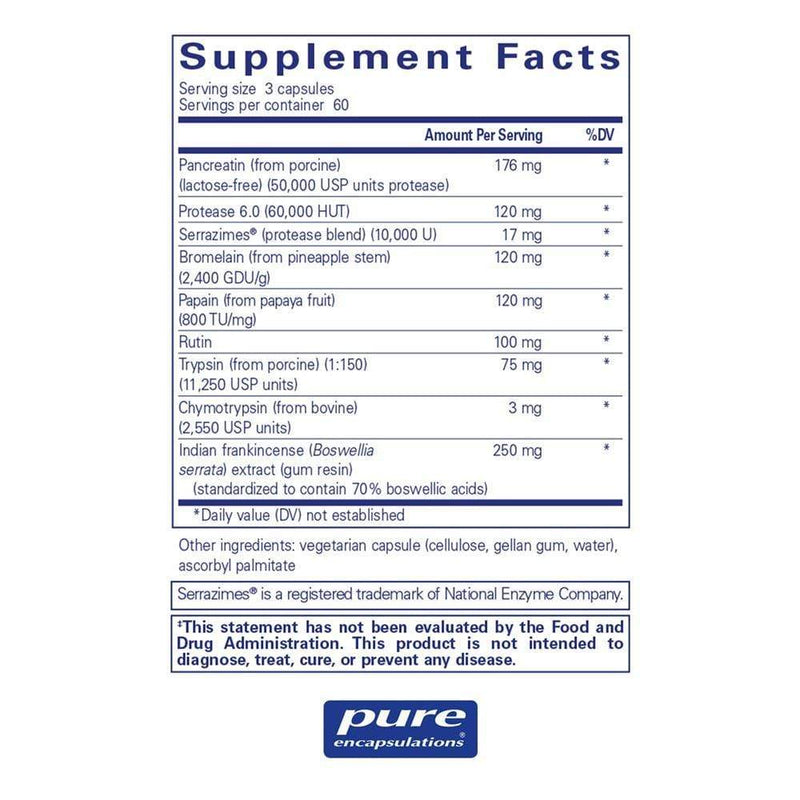 Pure Encapsulations Systemic Enzyme Complex -- 180 Capsules