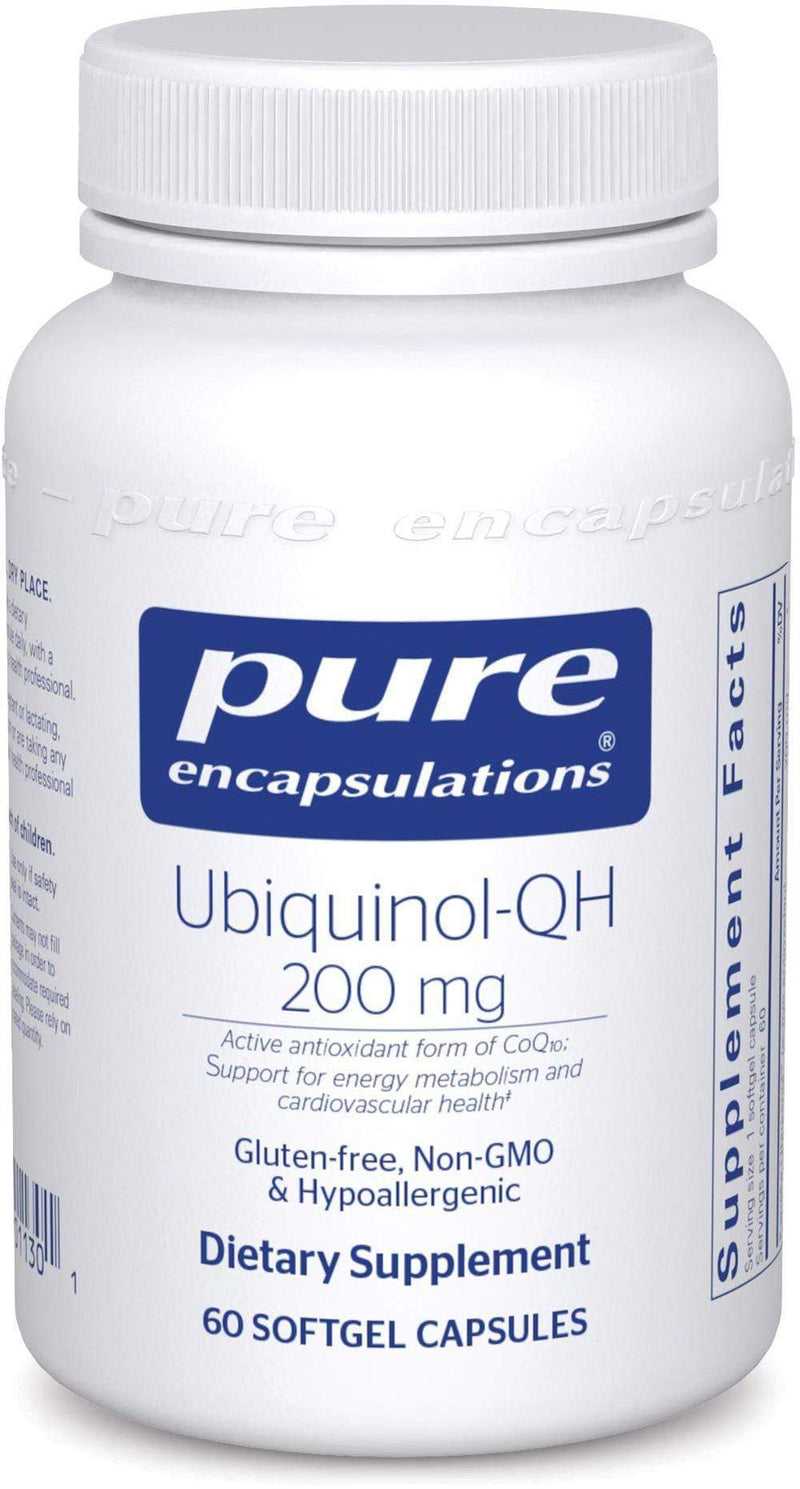 Pure Encapsulations Ubiquinol-QH 200 mg -- 60 Capsules