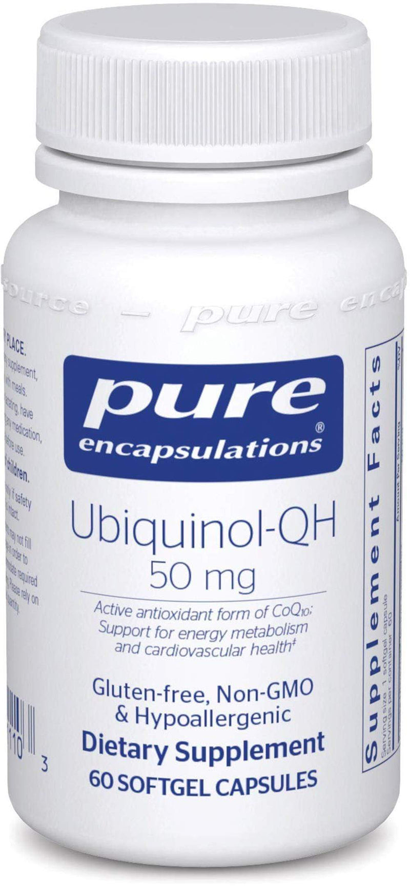 Pure Encapsulations Ubiquinol-QH 50 mgÂ  -- 60 Capsules