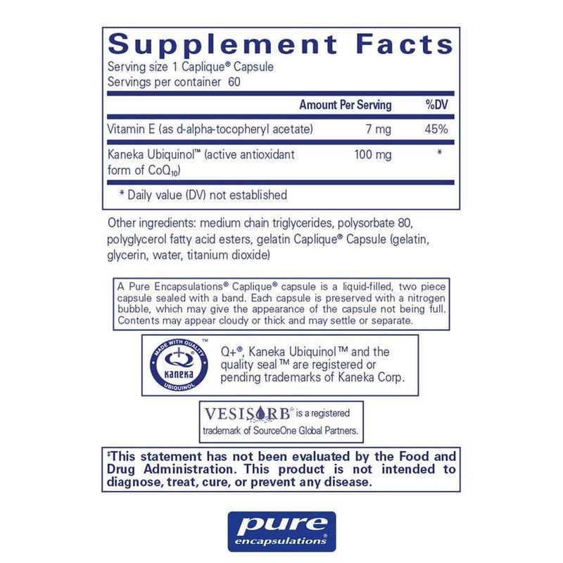 Pure Encapsulations Ubiquinol VESIsorb -- 60 Capsules