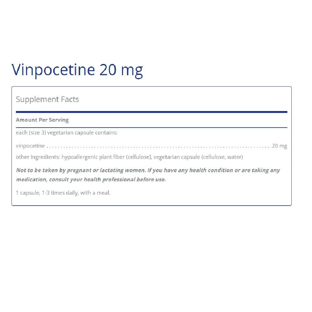 Pure Encapsulations Vinpocetine 20 mg -- 60 Capsules