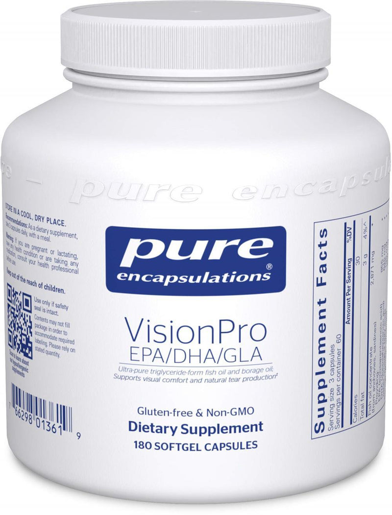 Pure Encapsulations VisionPro EPA/DHA/GLA -- 90 Capsules 180 capsules