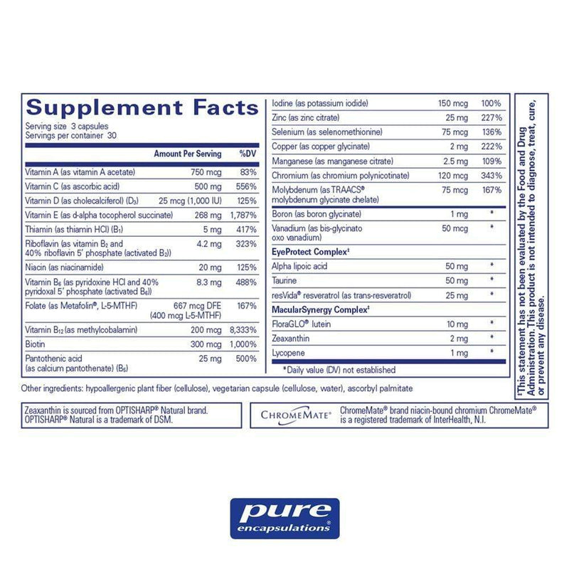 Pure Encapsulations VisionPro Nutrients -- 90 Capsules