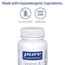 Pure Encapsulations Vitamin A 3,000 mcg (10,000 IU) -- 120 Capsules