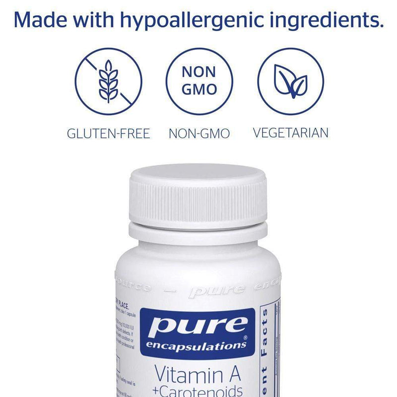 Pure Encapsulations Vitamin A + Carotenoids -- 90 Capsules