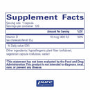 Pure Encapsulations Vitamin D3 10 mcg (400 IU) -- 120 Capsules