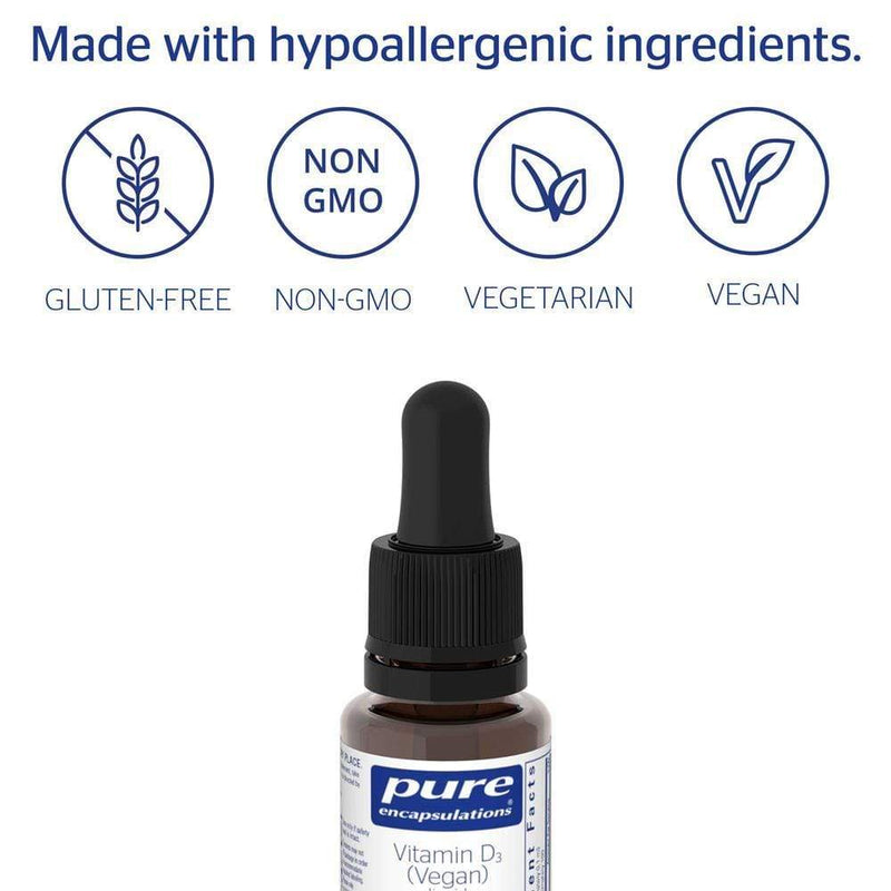 Pure Encapsulations Vitamin D3 (Vegan) LiquidÂ -- 10 mL