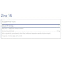 Pure Encapsulations Zinc 15 -- 180 Capsules
