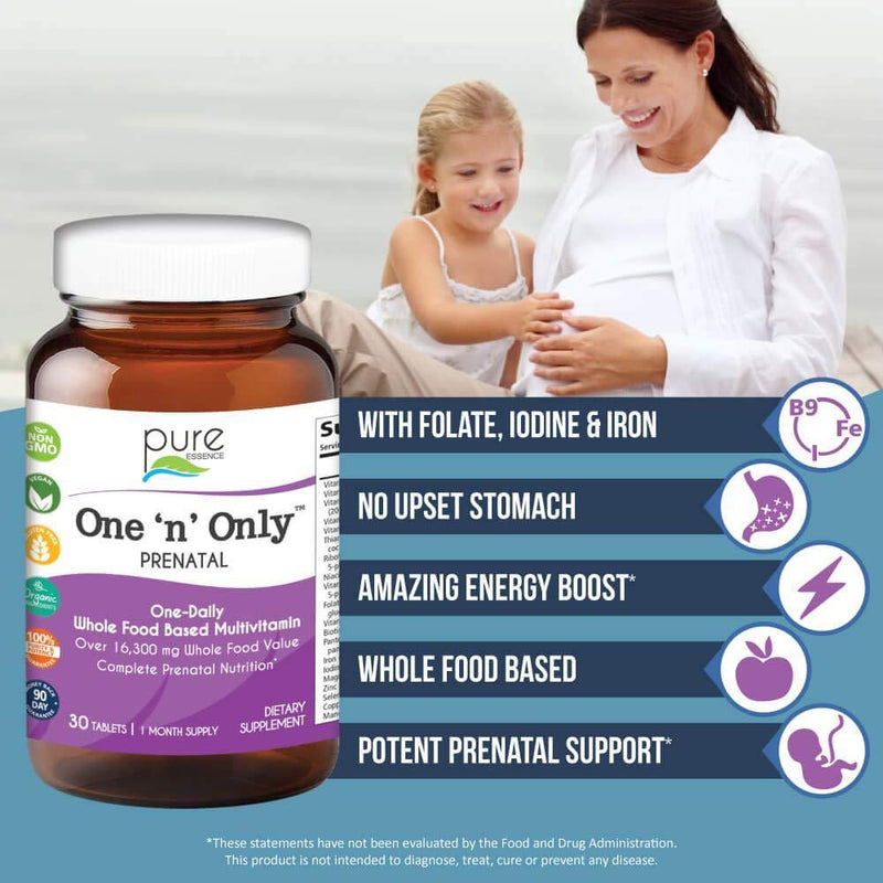 Pure Essence One n Only Prenatal Vitamins -- 30 Tablets