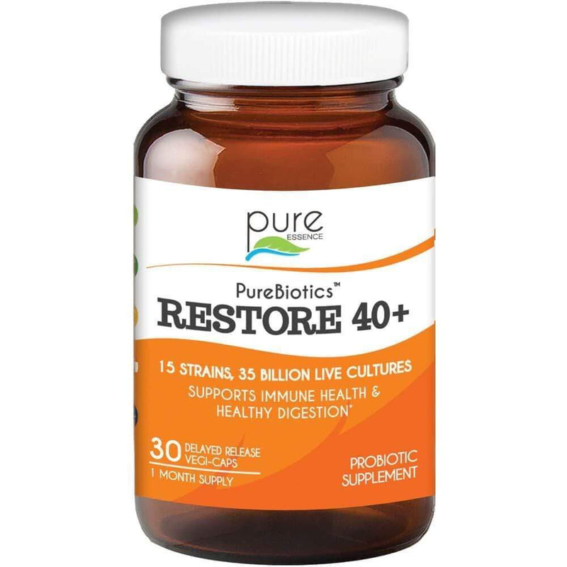 Pure Essence PureBiotics Restore 40+ -- 30 Vegetarian Capsules