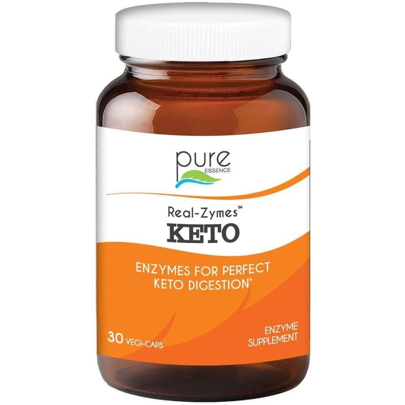 Pure Essence Real-Zymes Keto Digestive Enzymes -- 30 Capsules