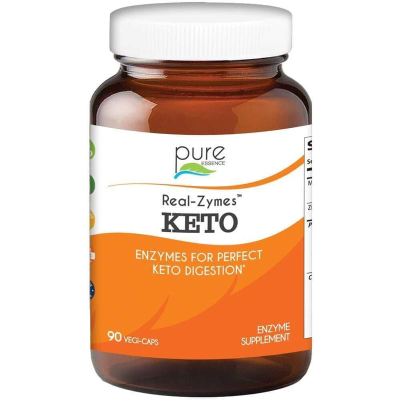 Pure Essence Real-Zymes Keto Digestive Enzymes -- 30 Capsules 90 Capsules