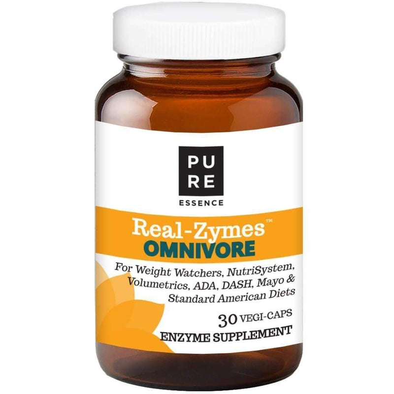 Pure Essence Real-Zymes Omnivore Digestive Enzymes -- 30 Capsules