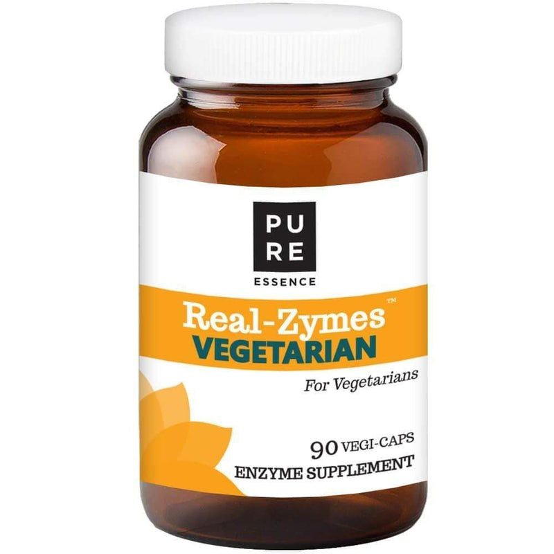 Pure Essence Real-Zymes Vegetarian Digestive Enzymes -- 90 Capsules