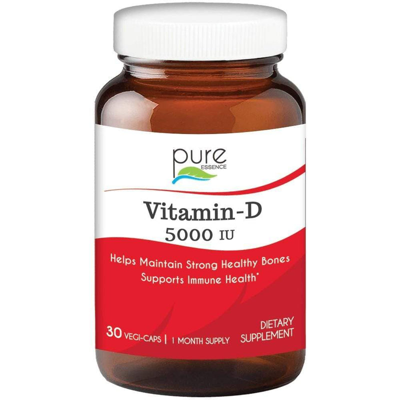Pure Essence Vitamin-D 5000 IU -- 30 Capsules