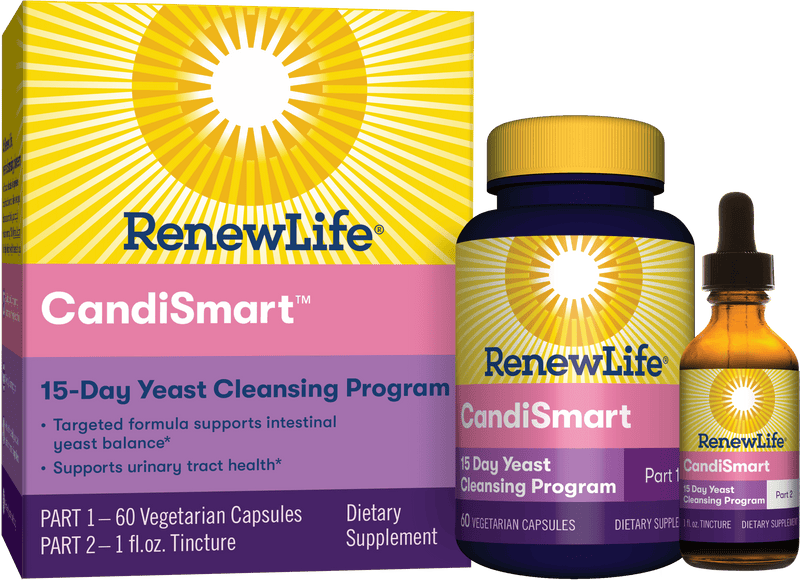 Renew Life CandiSmart Yeast Cleansing Formula 15-Day Program -- 2-Part Kit